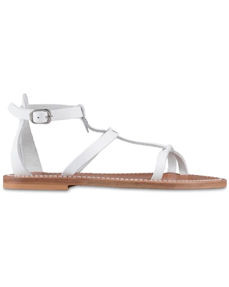 K.Jacques  ankle-buckle leather sandals Weiß