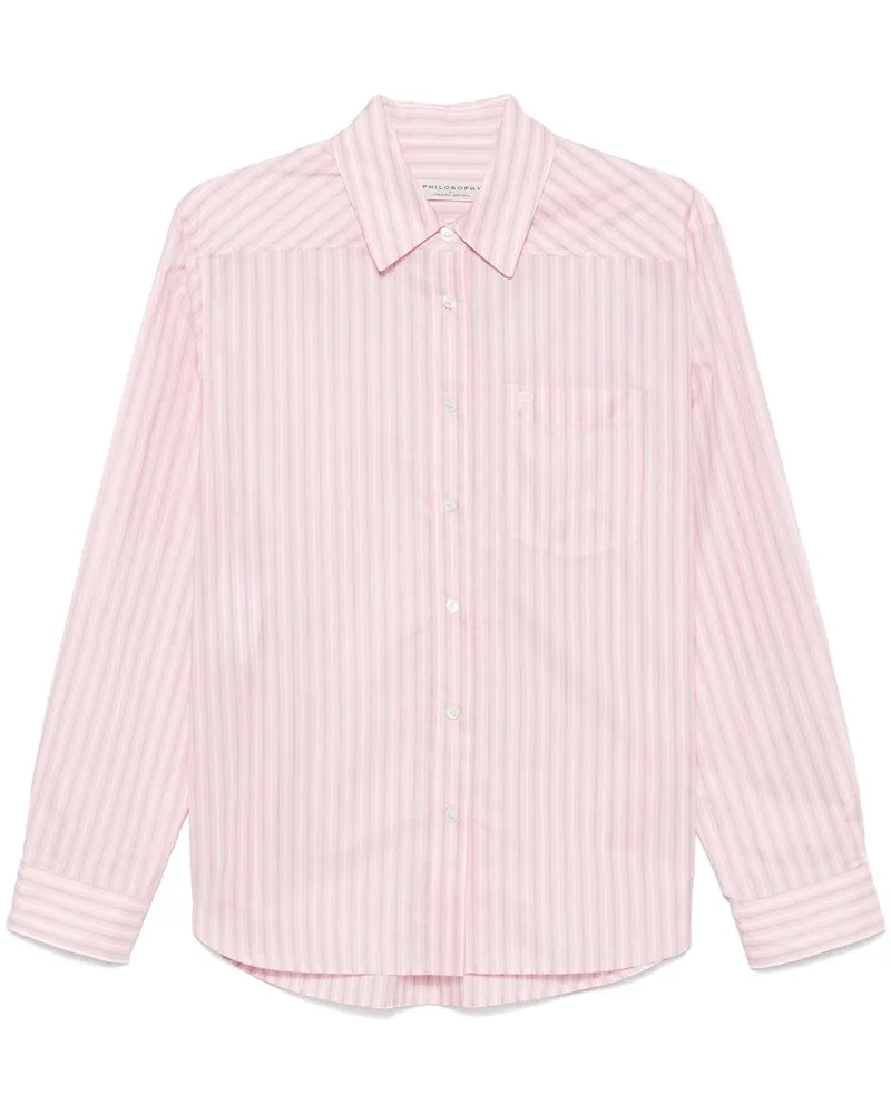 Philosophy Di Lorenzo Serafini Gestreiftes Hemd - Rosa Rosa