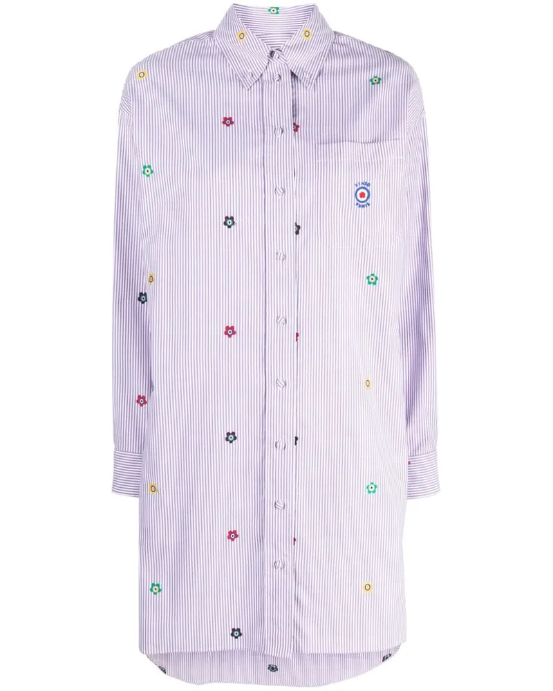 Kenzo Hemdkleid mit Stickerei - Weiß Weiß
