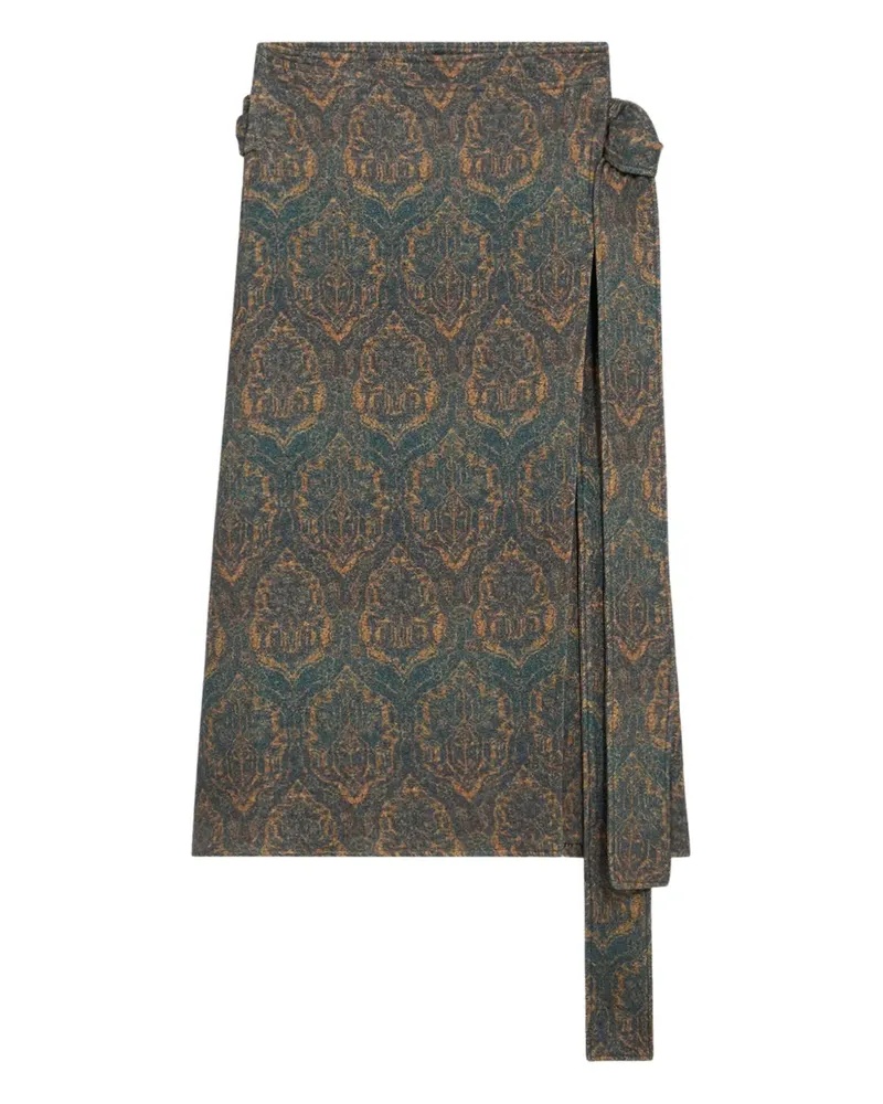 Pierre-Louis Mascia Cakesc4 Midirock mit Print - Blau Blau