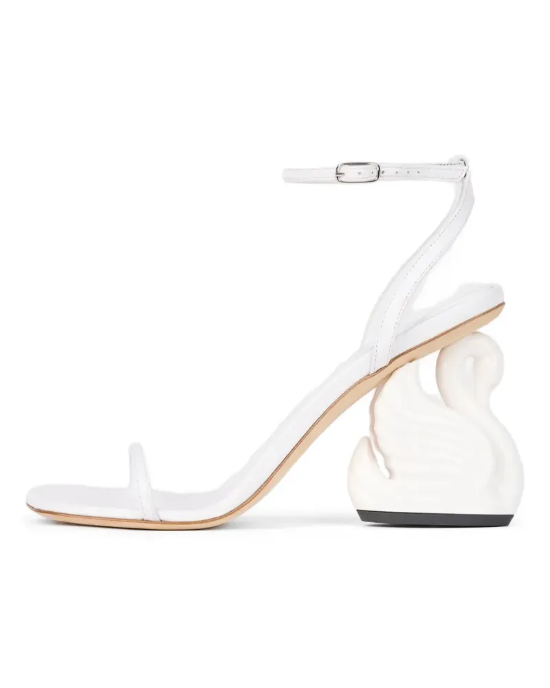 A.W.A.K.E. Beta swan-heel sandals - Weiß Weiß