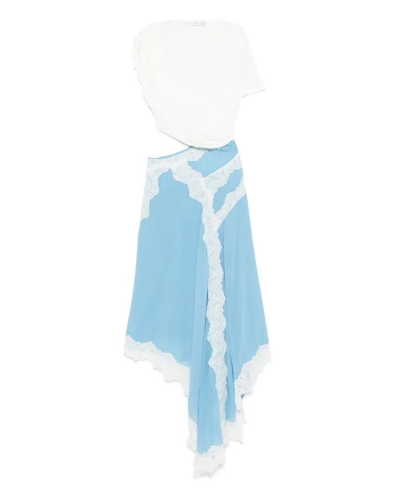 Christopher Esber Midikleid mit Spitzendetail - Blau Blau