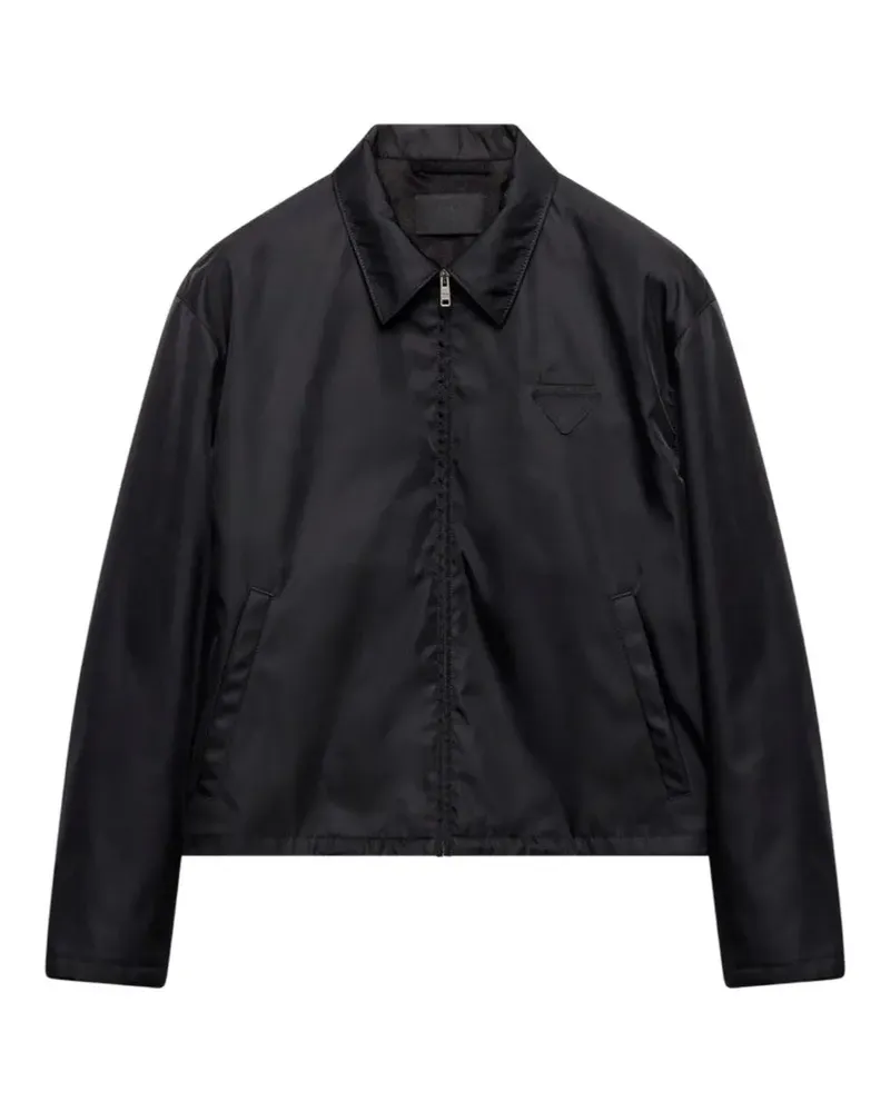 Prada triangle-detail jacket - Schwarz Schwarz