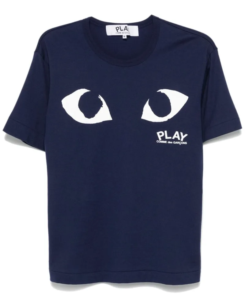 Comme des Garçons T-Shirt mit Logo-Print - Blau Blau