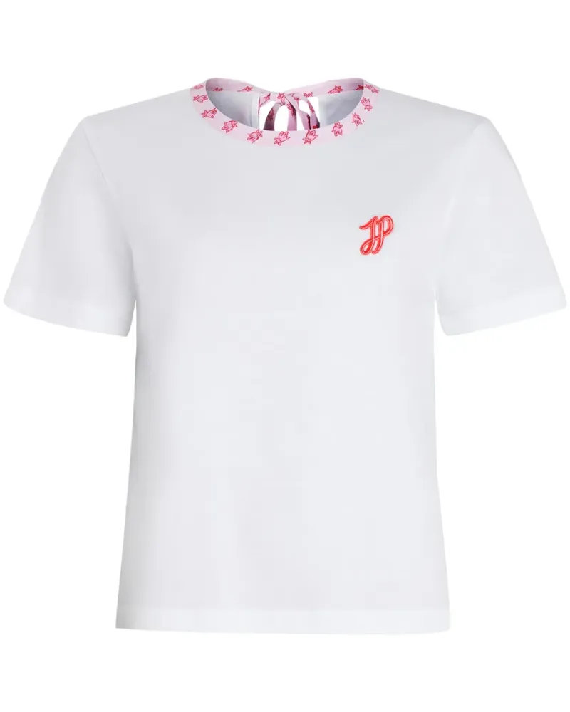Patou T-Shirt mit Kontrastkragen - Weiß Weiß