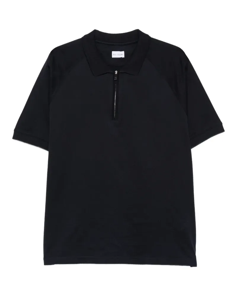 Pal Zileri Reißverschluss-Poloshirt mit Raglanärmeln - Blau Blau