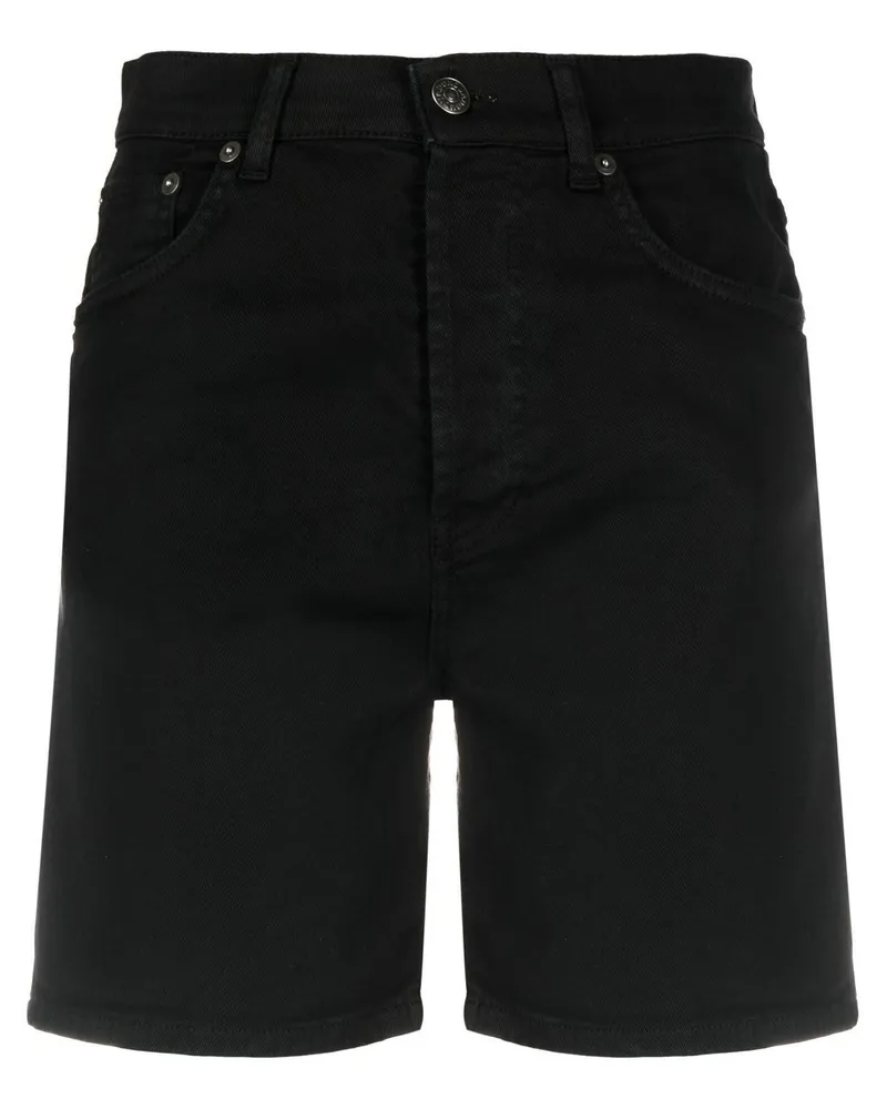 Dondup Hoch sitzende Jeans-Shorts Schwarz