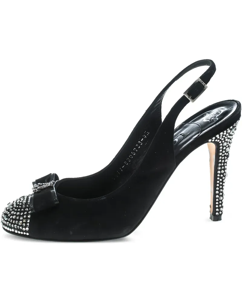 Gina Pumps mit Kristallen 100mm - Schwarz Schwarz