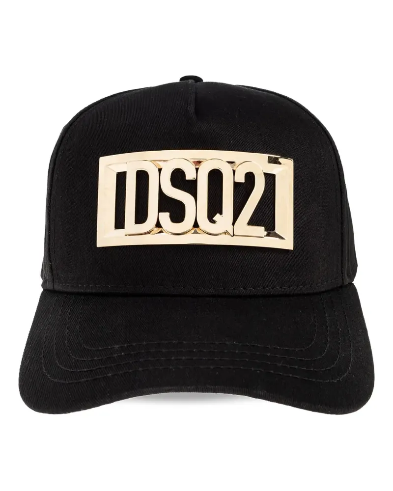 Dsquared2 Baseballkappe mit Logo-Schild - Schwarz Schwarz