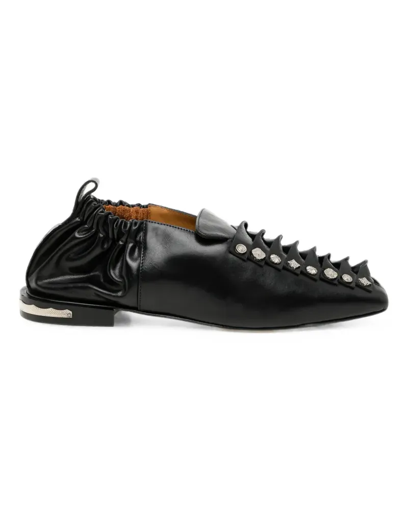 Toga Loafer mit Nieten - Schwarz Schwarz