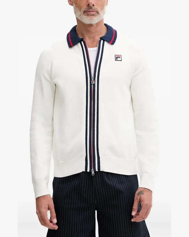 Fila Carraia logo-patch zip-up cardigan - Weiß Weiß