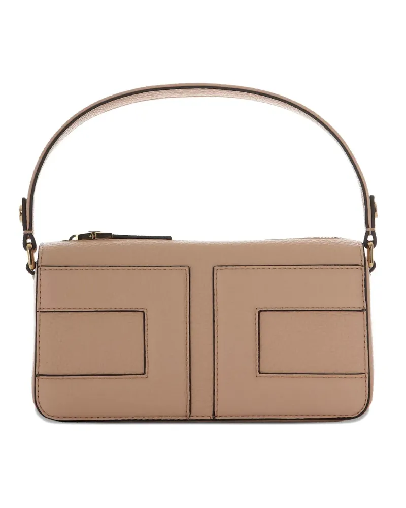 Elisabetta Franchi Eckige Schultertasche mit Henkel - Nude Nude