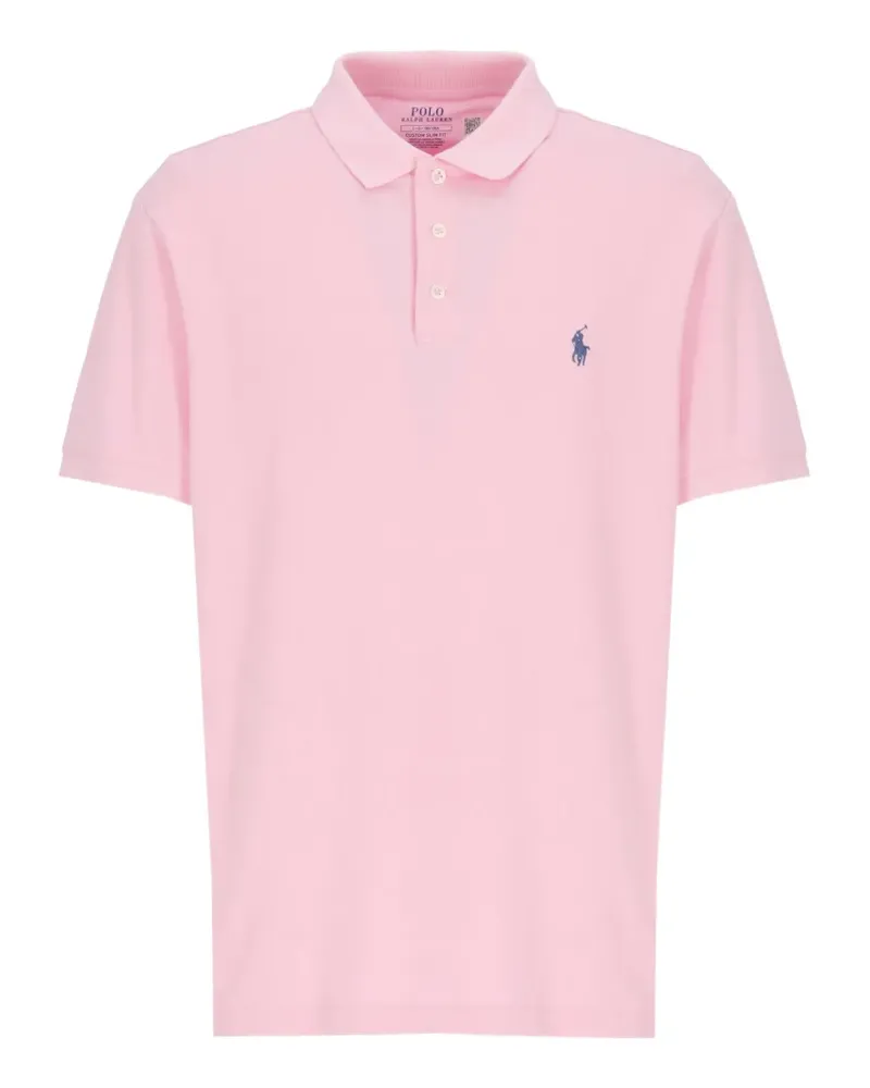Ralph Lauren embroidered-logo cotton polo shirt - Rosa Rosa