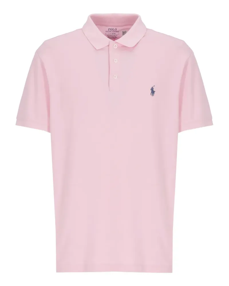 Ralph Lauren embroidered-logo cotton polo shirt - Rosa Rosa