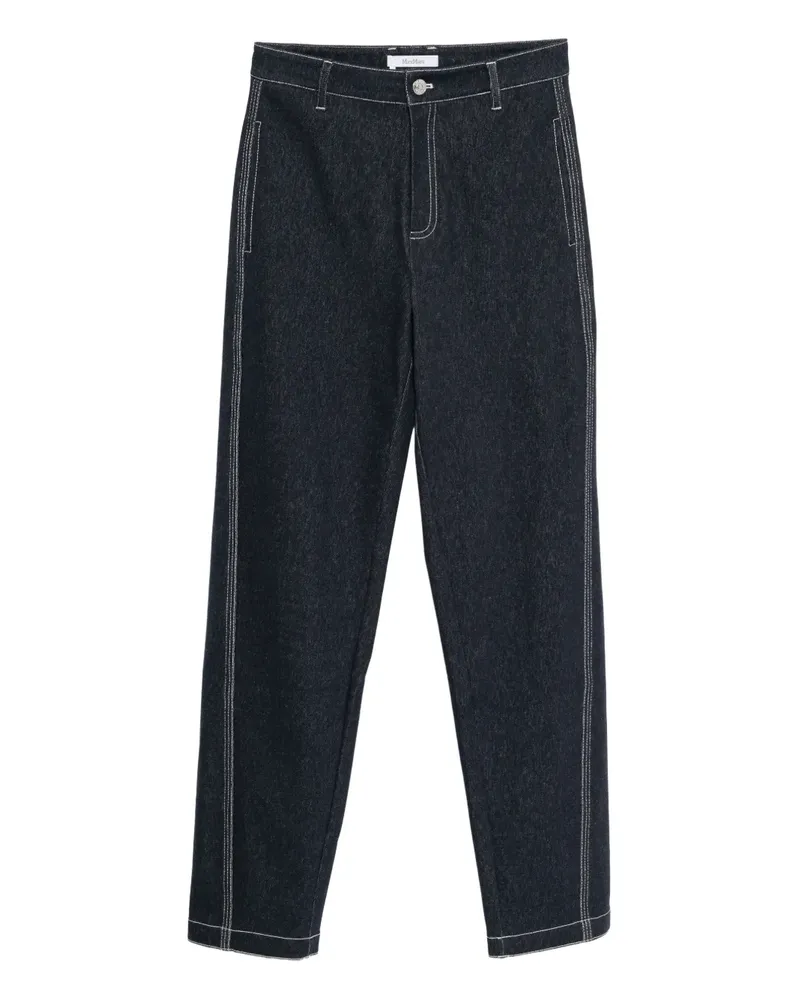 Max Mara Tapered-Hose aus Denim - Blau Blau
