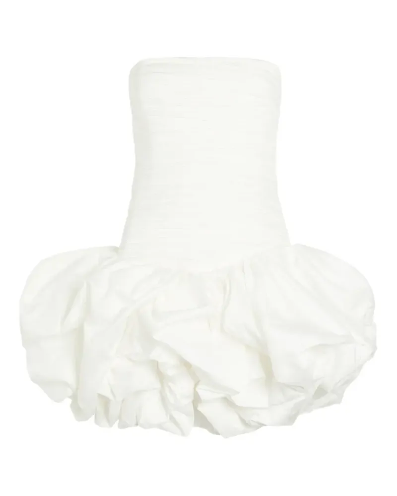 Aje. Violette Bubble Minikleid mit gerafftem Oberteil - Weiß Weiß