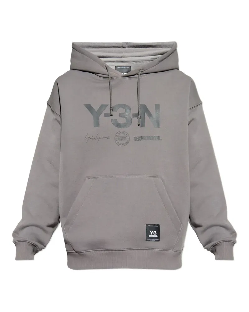 Y-3 x Neighborhood graphic-print hoodie - Grau Grau