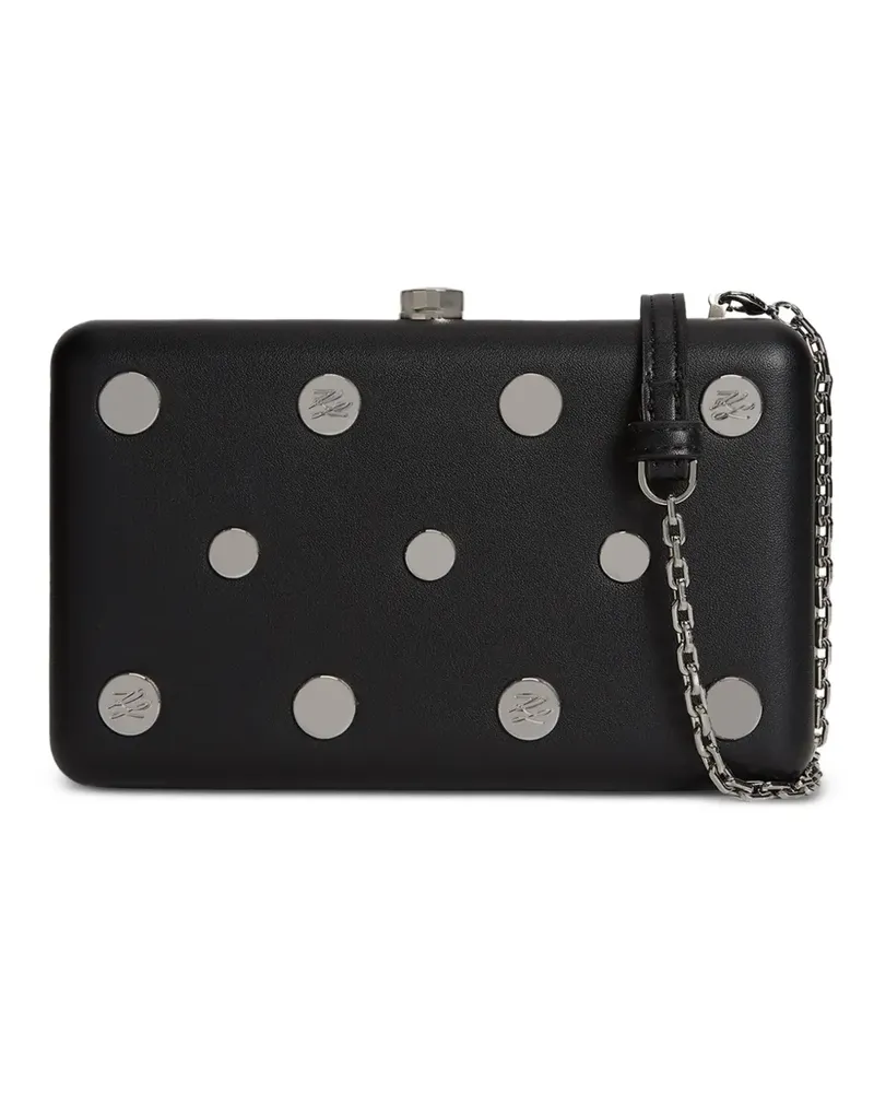 Karl Lagerfeld K/Soiree stud-embellished clutch - Schwarz Schwarz