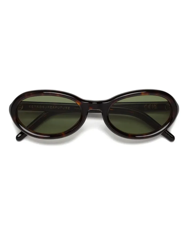 RETROSUPERFUTURE Cherry Sonnenbrille mit ovalem Gestell - Braun Braun