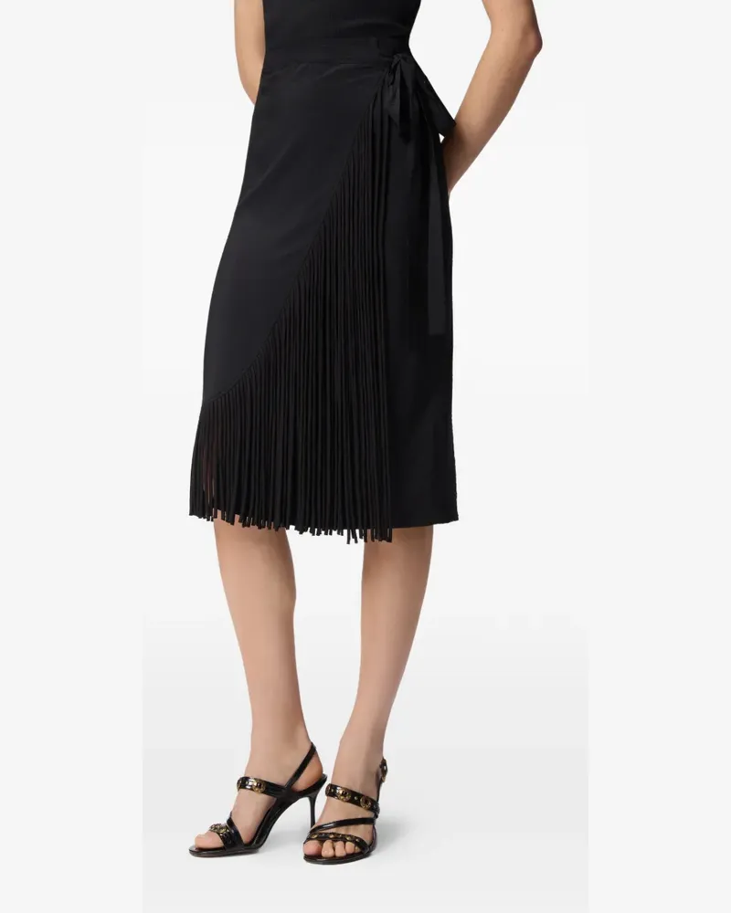Pinko Bacedasco fringe wrap skirt - Schwarz Schwarz