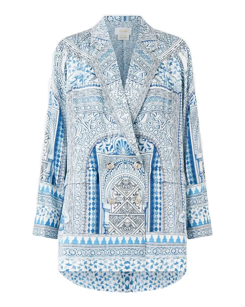 Camilla Doppelreihige Jacke - Blau Blau