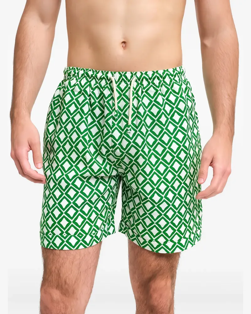 PENINSULA geometric-print shorts - Grün Grün