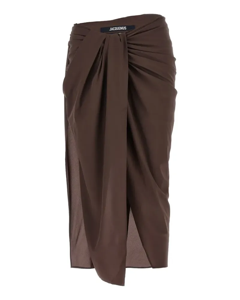 Jacquemus Le Jupe Paréo draped skirt - Braun Braun
