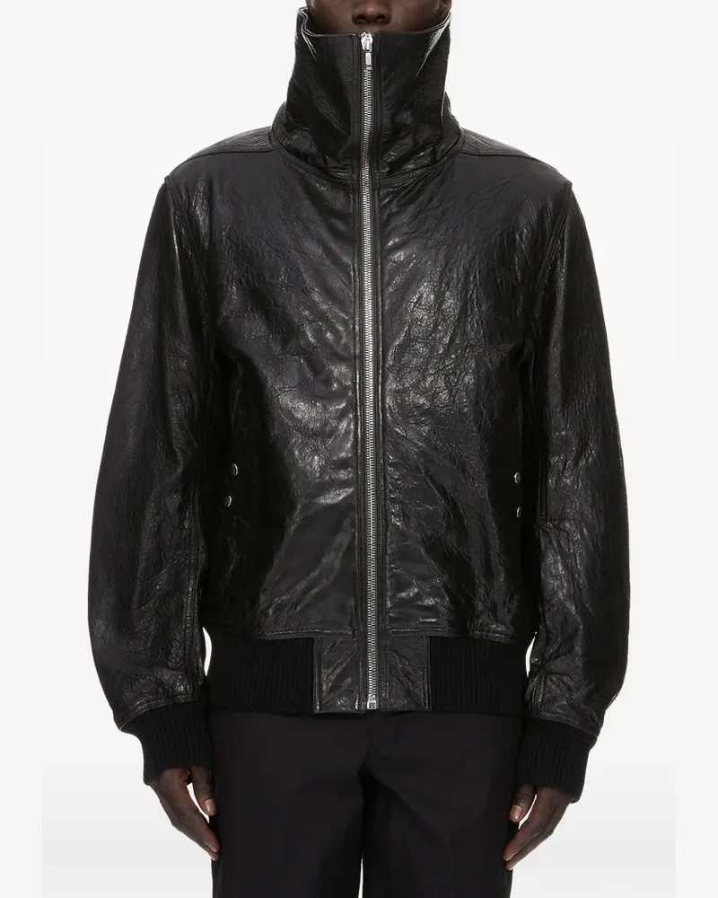 Rick Owens Dracuflight leather jacket - Schwarz Schwarz