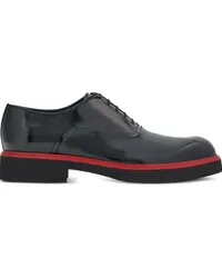 Ferragamo Oxford-Schuhe mit Kontrastborten Schwarz