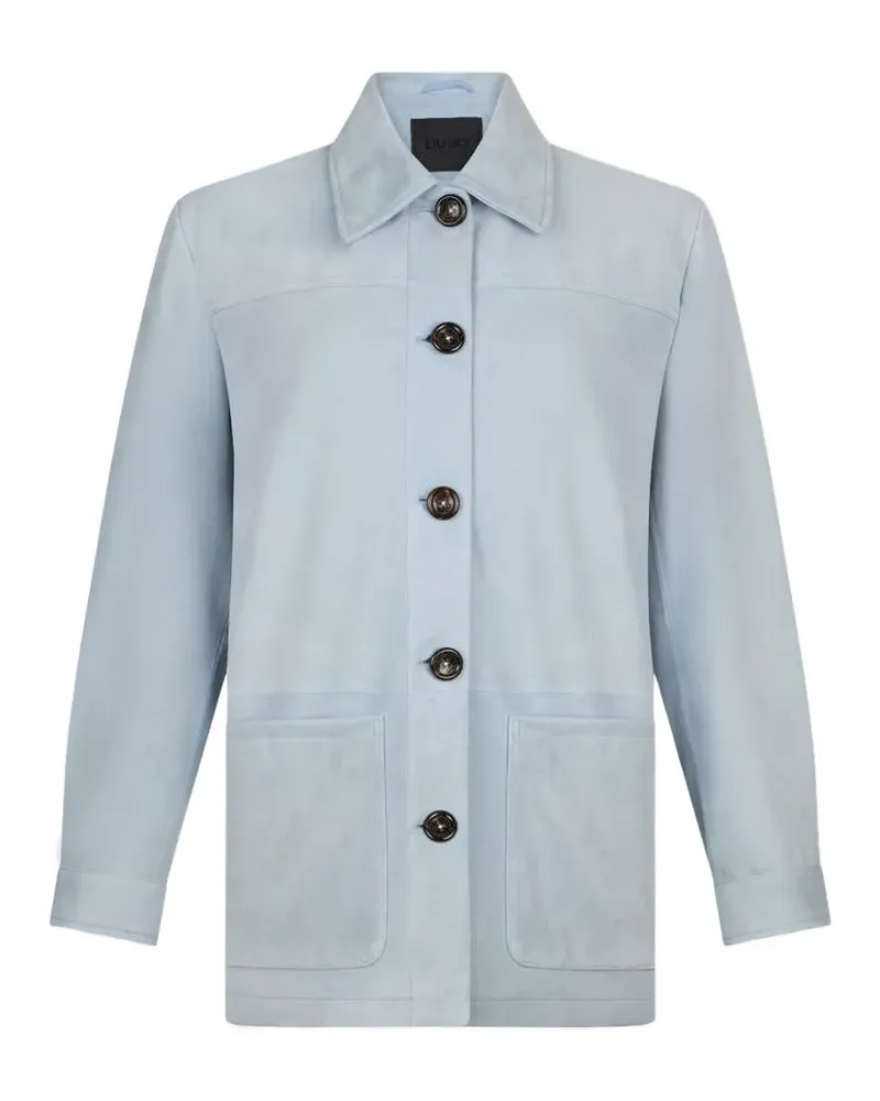 Liu Jo Geknöpfte Wildlederjacke - Blau Blau