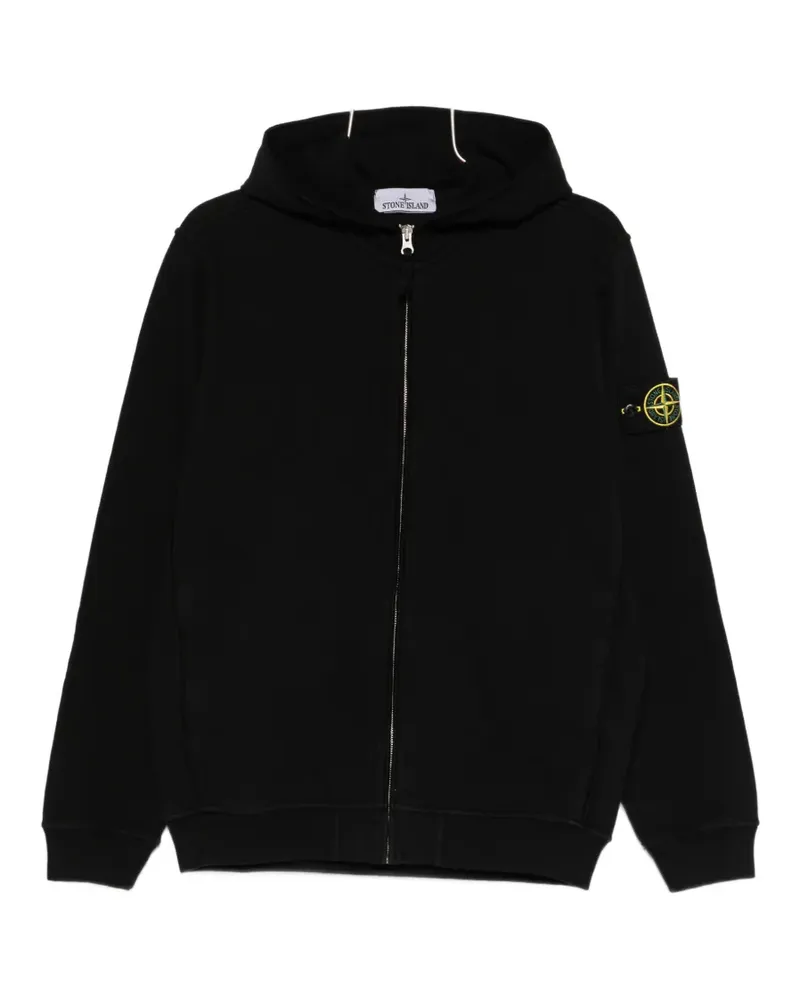 Stone Island zip-fastening hoodie - Schwarz Schwarz
