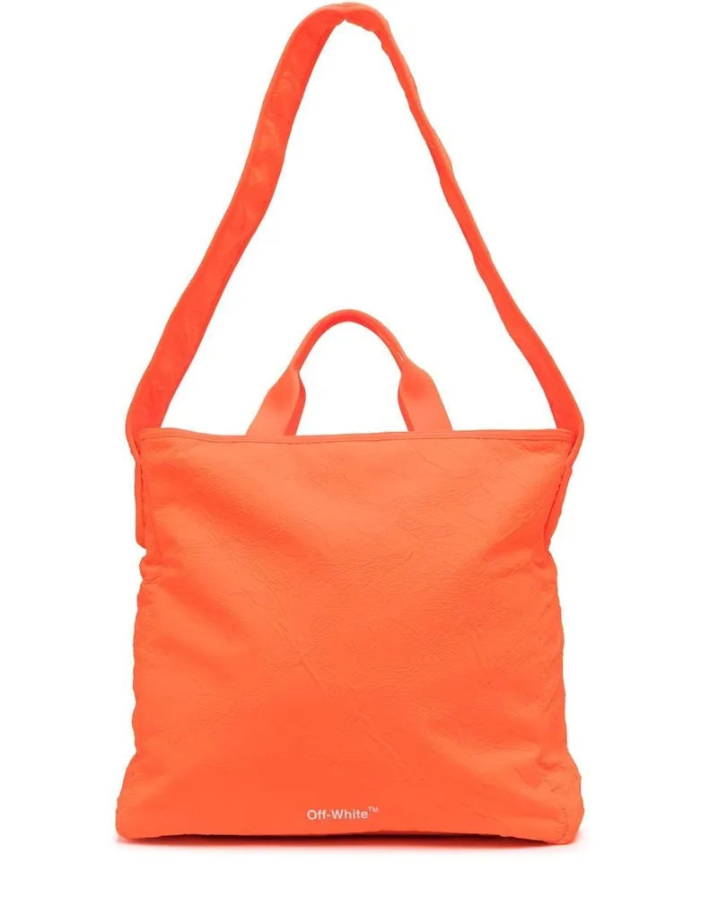 OFF-WHITE Großer Shopper mit Logo-Print - Orange Orange