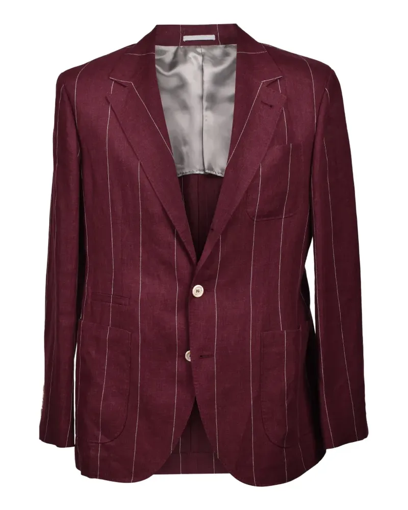 Brunello Cucinelli pinstripe-pattern blazer - Rot Rot