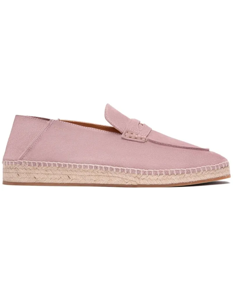 Bally Espadrilles aus Leder mit eckiger Kappe Rosa