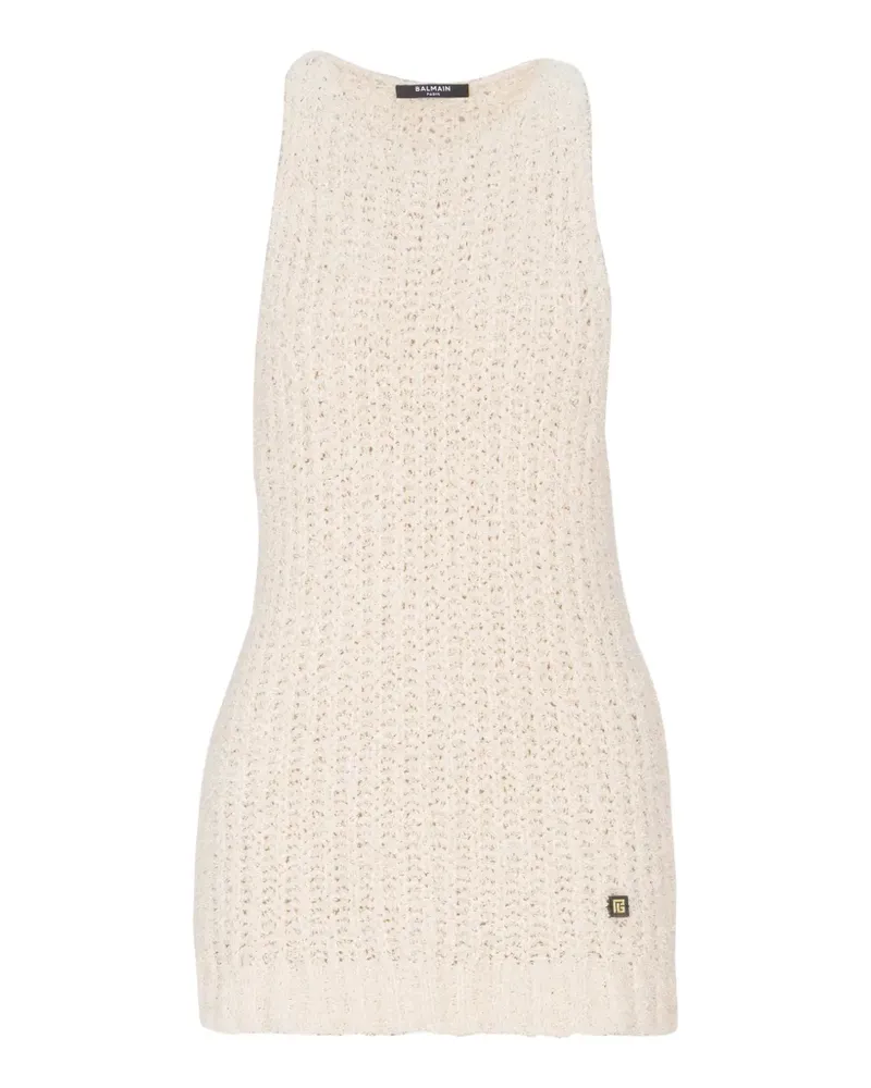 Balmain Oberteil mit Logo-Detail - Nude Nude