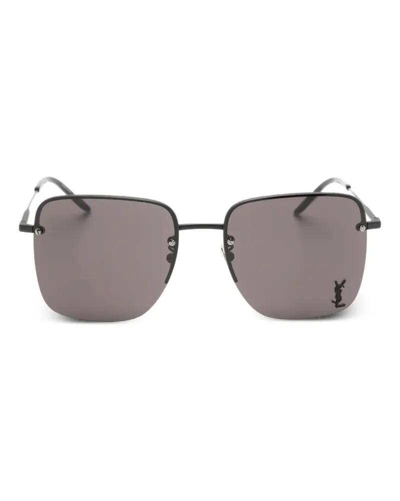 Saint Laurent Sonnenbrille mit YSL-Detail - Schwarz Schwarz