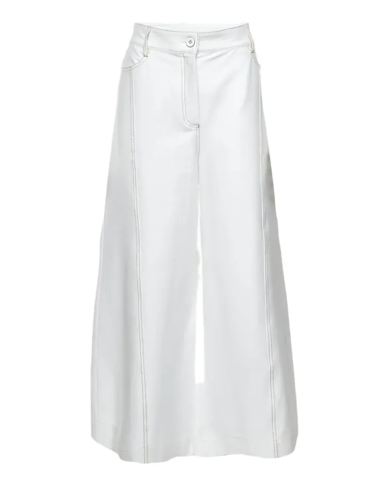 Max Mara Foster logo-patch jeans - Weiß Weiß