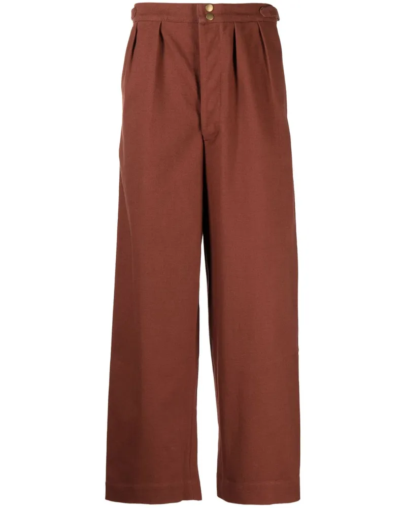BODE Cropped-Hose mit weitem Bein Braun