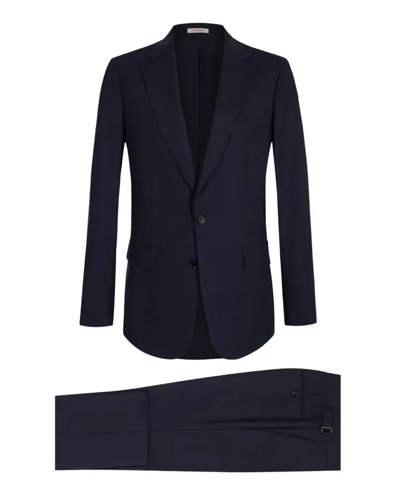 FURSAC Karierter Smoking - Blau Blau