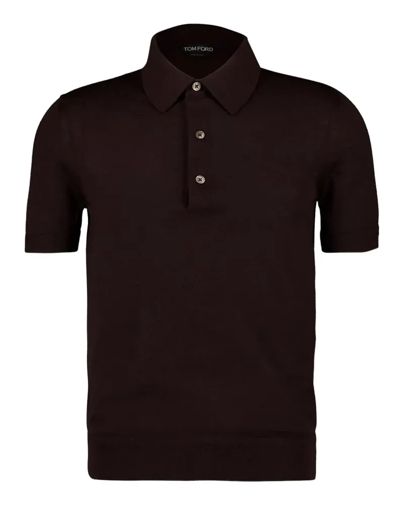 Tom Ford Poloshirt mit kurzen Ärmeln - Braun Braun