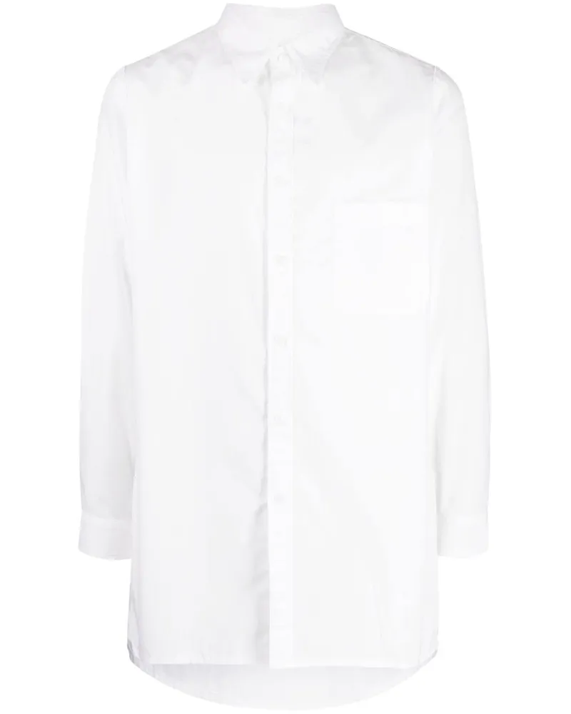 Yohji Yamamoto Langes Hemd - Weiß Weiß
