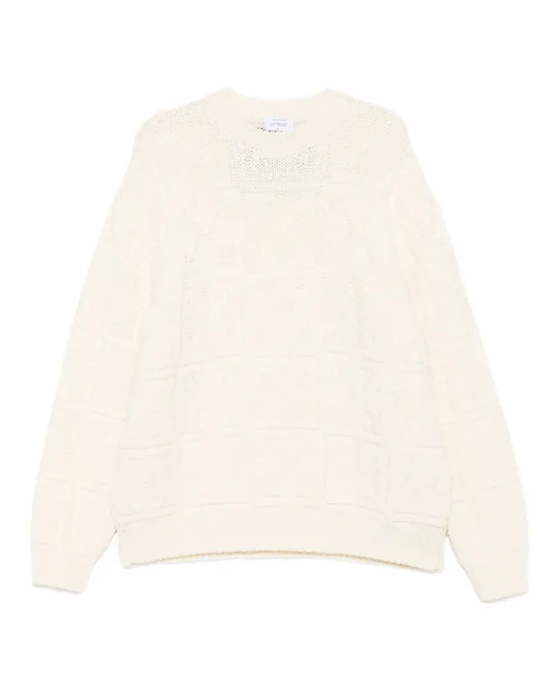 OFF-WHITE Texturierter Strickpullover - Nude Nude