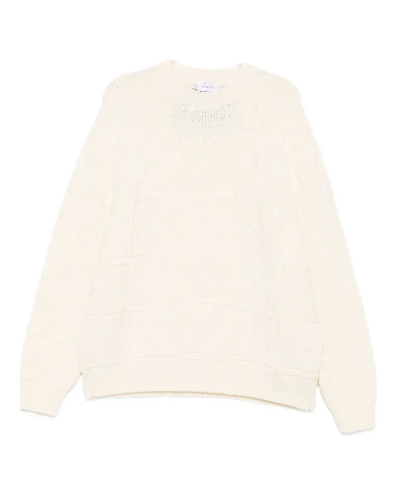 OFF-WHITE textured knit sweater - Nude Nude