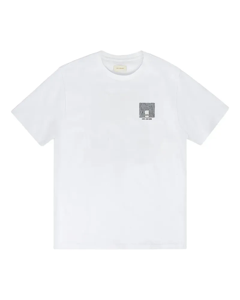 Aimé Leon Dore Court T-Shirt mit grafischem Print - Weiß Weiß