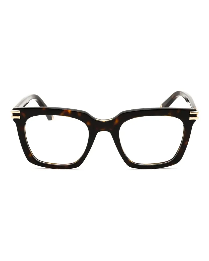 Philipp Plein Eckige Brille in Schildpattoptik - Braun Braun