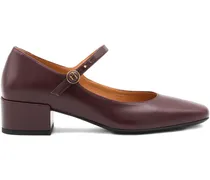 Mary Janes mit Blockabsatz 35mm - Rot