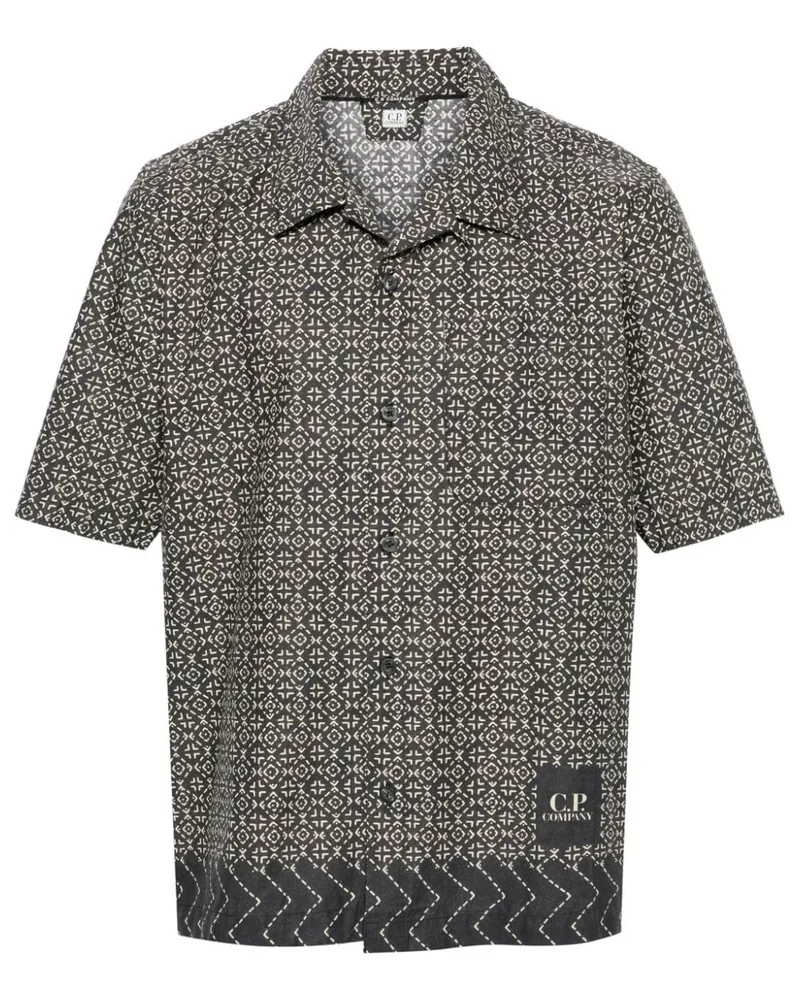 C.P. Company Hemd mit Baja-Print - Schwarz Schwarz