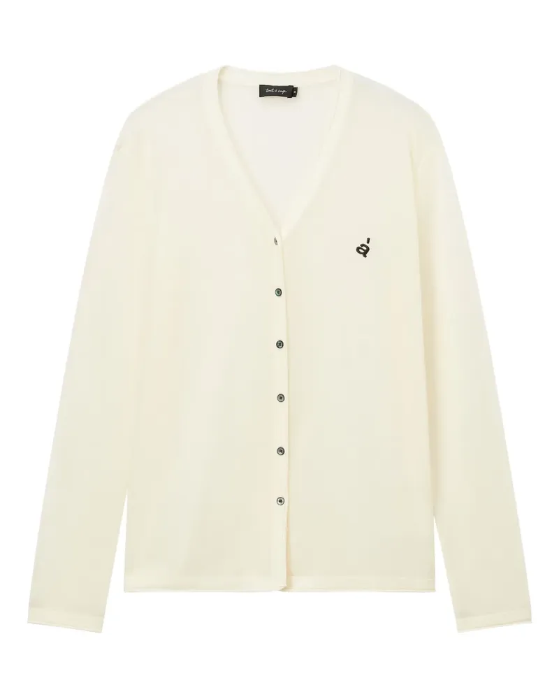 Tout a Coup Cardigan mit Logo-Stickerei - Gelb Gelb