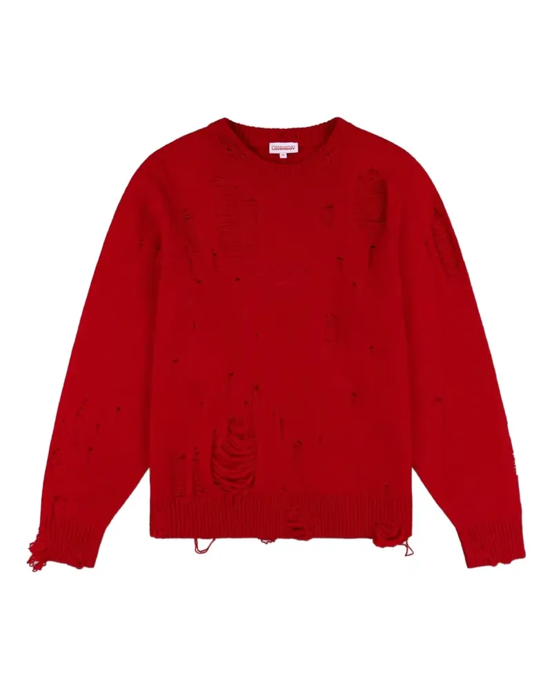 Charles Jeffrey Loverboy Pullover im Distressed-Look - Rot Rot