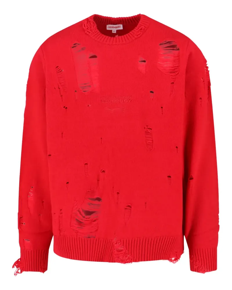 Charles Jeffrey Loverboy Pullover im Distressed-Look - Rot Rot